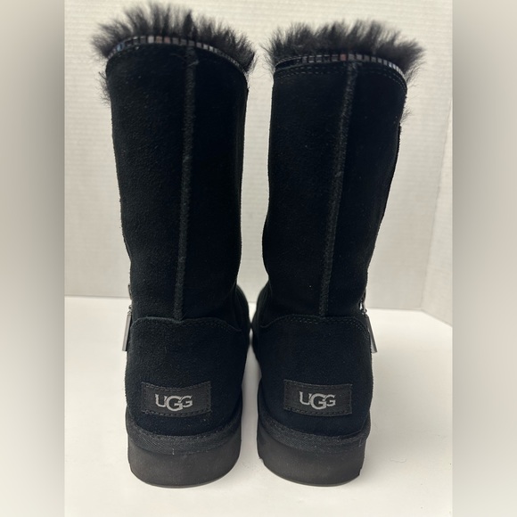 UGG Classic Sequin Inser Zip Boots Black faux zipper Perfect Condition - Picture 5 of 8